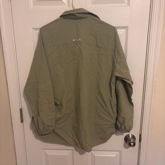 Wilo the Label Womens S Workout/Beach Coverup Parachute Shirt Sage Athletic NWT - Picture 6 of 9